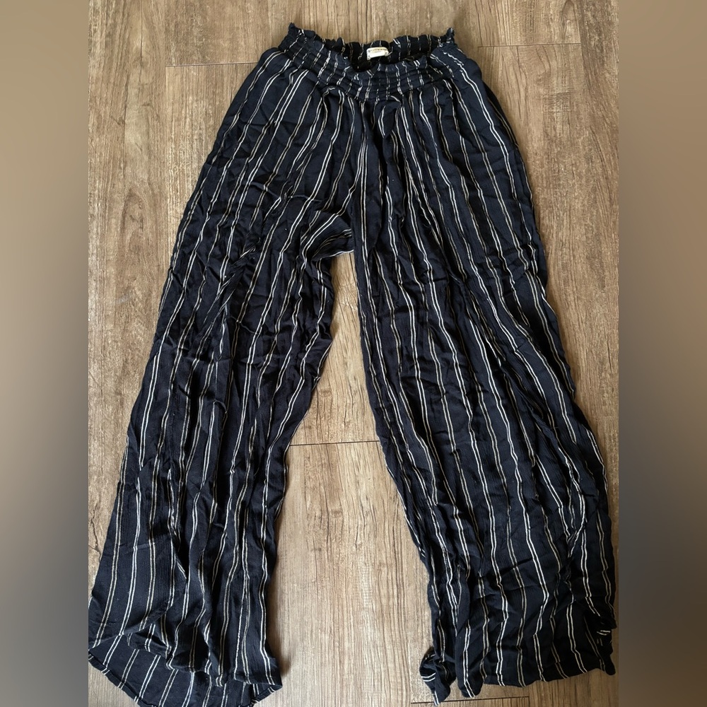 Billabong Black and White Striped Beach Pants